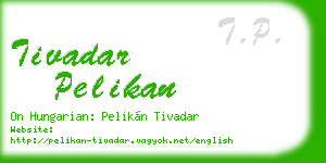 tivadar pelikan business card